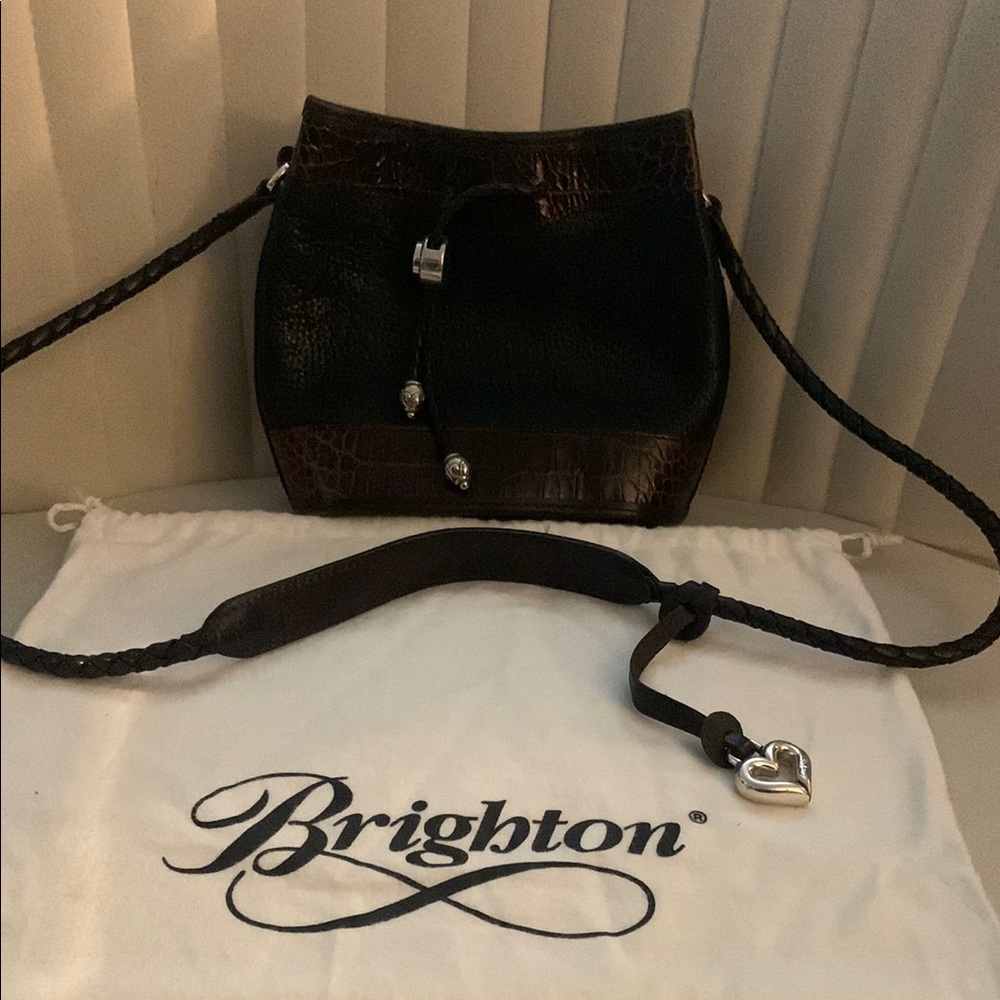 Brighton Black and Brown Shoulder Bag